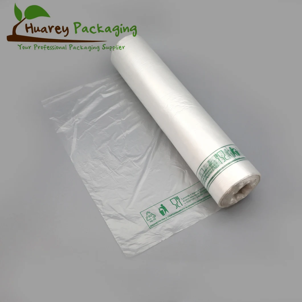 HDPE LDPE Clear Plastic Produce Bag for Supermarket on Roll