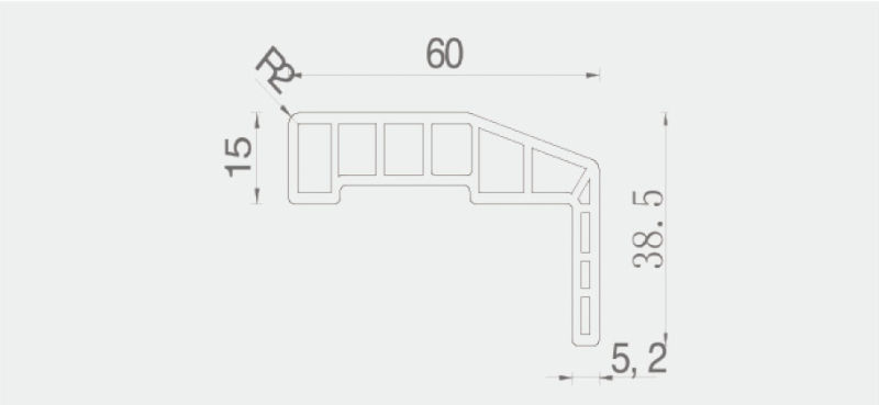 Corrosion Resistance WPC Wood Plastic Composite Architrave