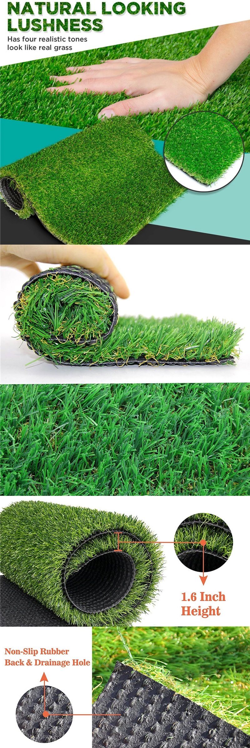 High Density Football Field Soccer Court Plastic Grass