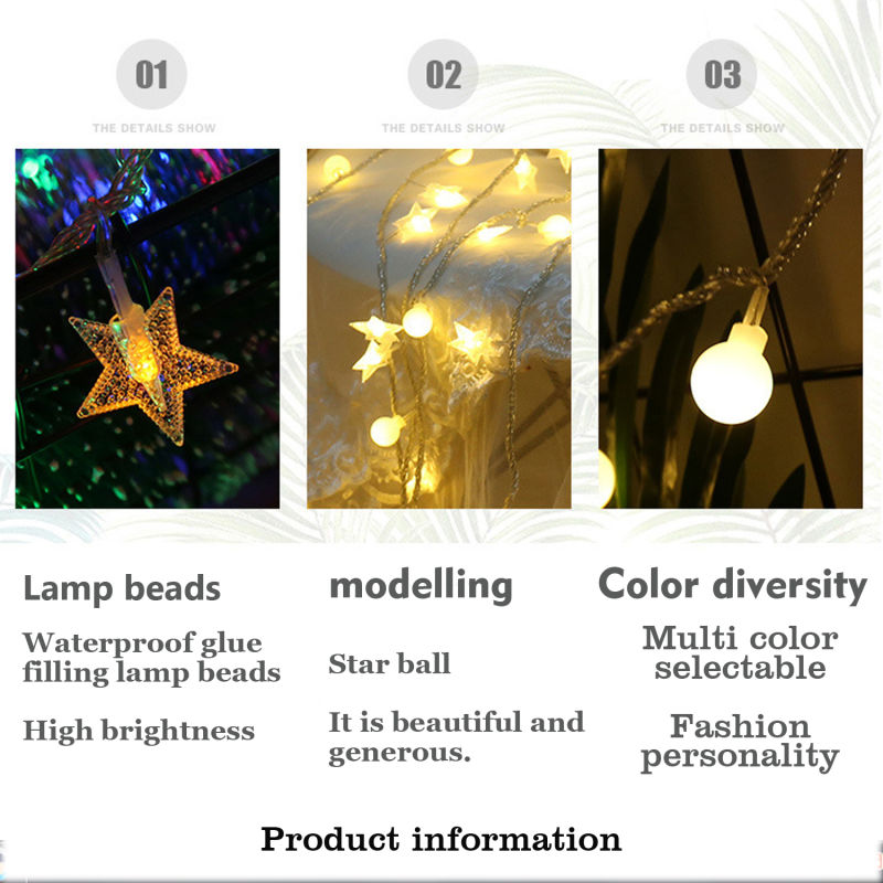 LED String Decoration LED Star String Twinkle Star String