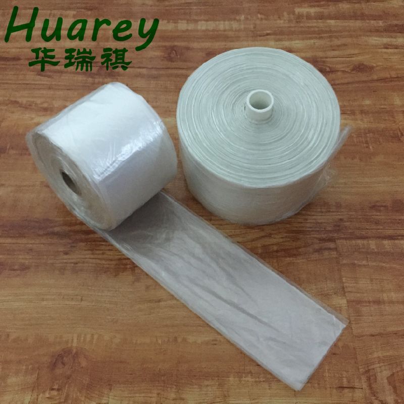 White HDPE LDPE Flat Roll Plastic Bag for Supermarket