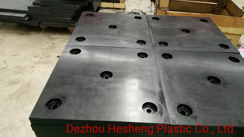 Black UHMWPE Marine Facing Fender Pad HDPE Block