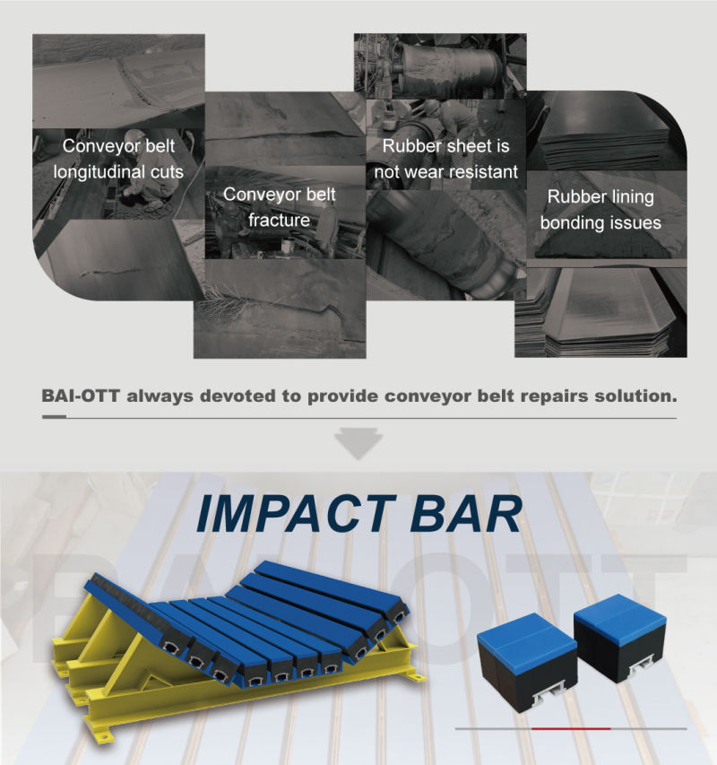 UHMWPE Rubber Conveyor Belt Impact Bar