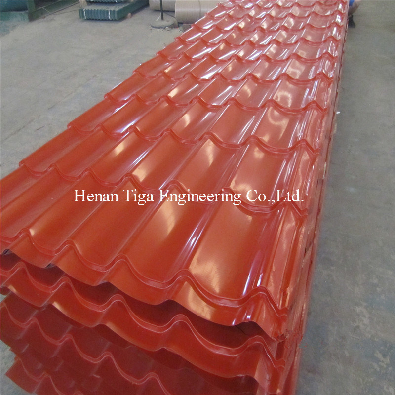 Colored Coated Prepainted Glazed Metal Roof Tile Panels Sheets