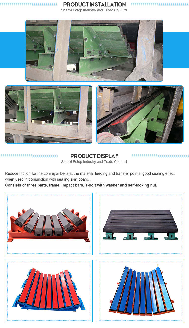 Conveyor Belt Impact Bed with UHMWPE Bar, Manufacturer!