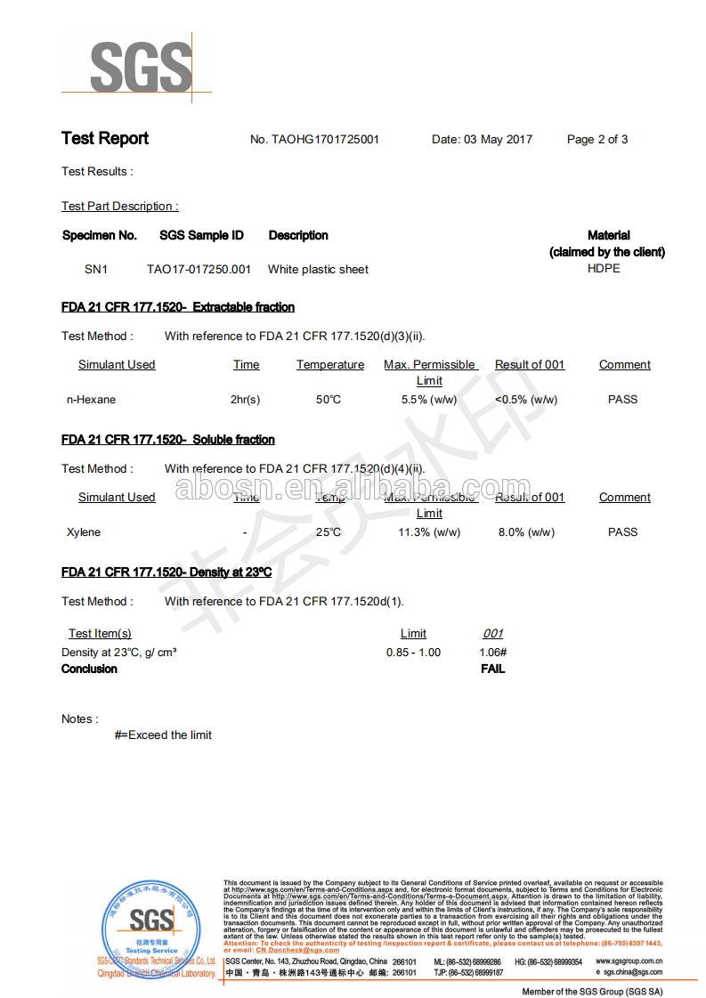 Smooth Polyethylene Sheets Rigid High-Density Polyethylene Sheet