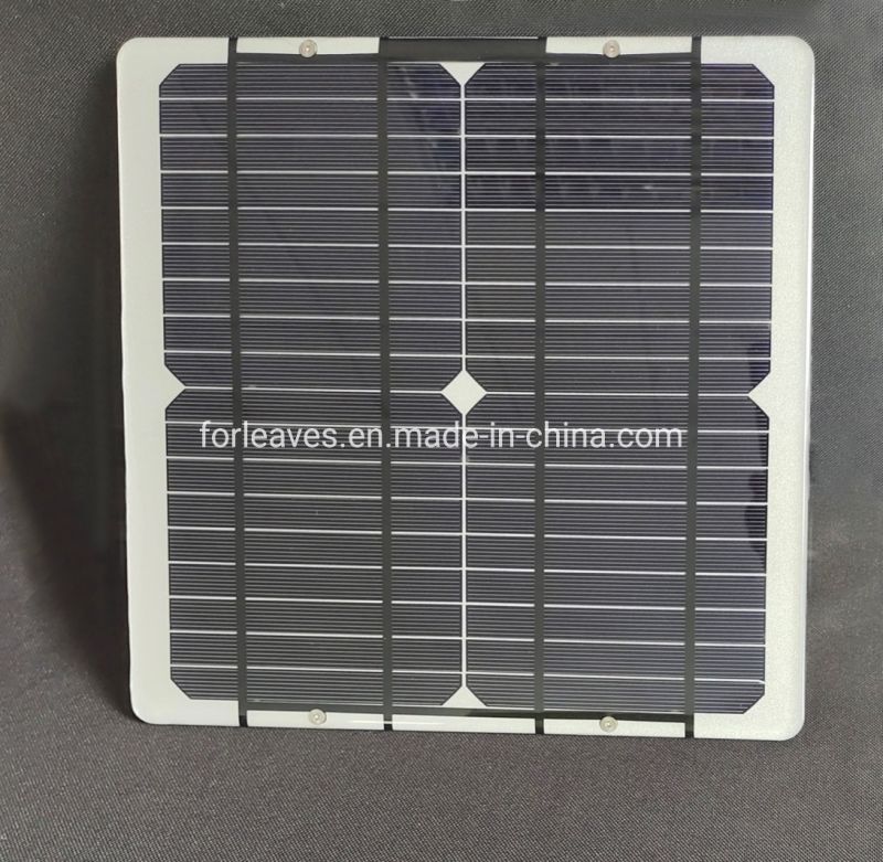 12W 18V Soft Resin Silver Aluminum Back Sheet Solar Panel