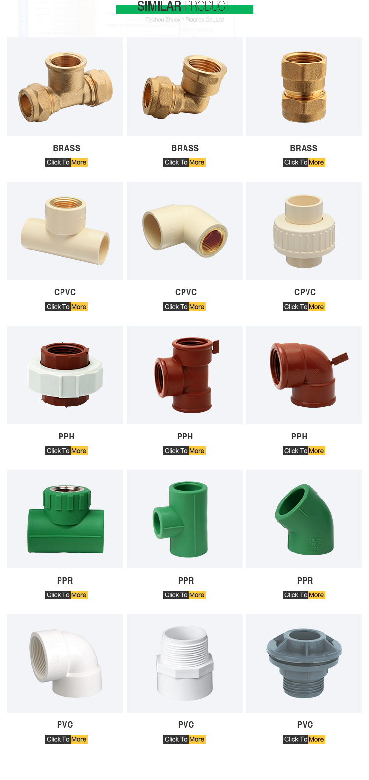 High Quality Pph /PP Thread BSPT Fittings 90 Degree Elbow