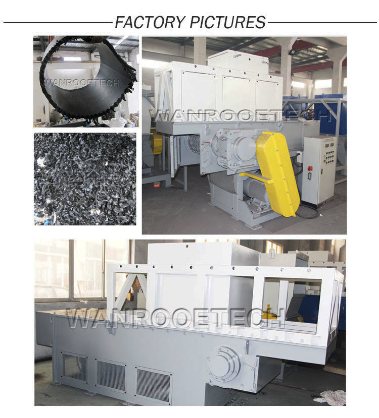 Plastic BOPP LDPE HDPE Roll Film Plastic Pipe Recycling Shredder