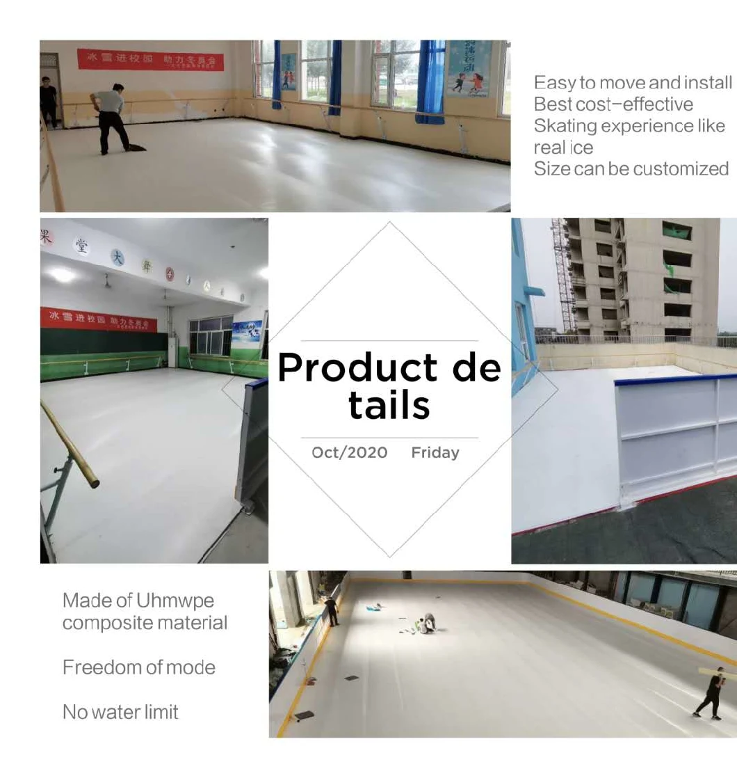 High Impact Strength Polyethylene HDPE Sheets for Ice Hockey Rink