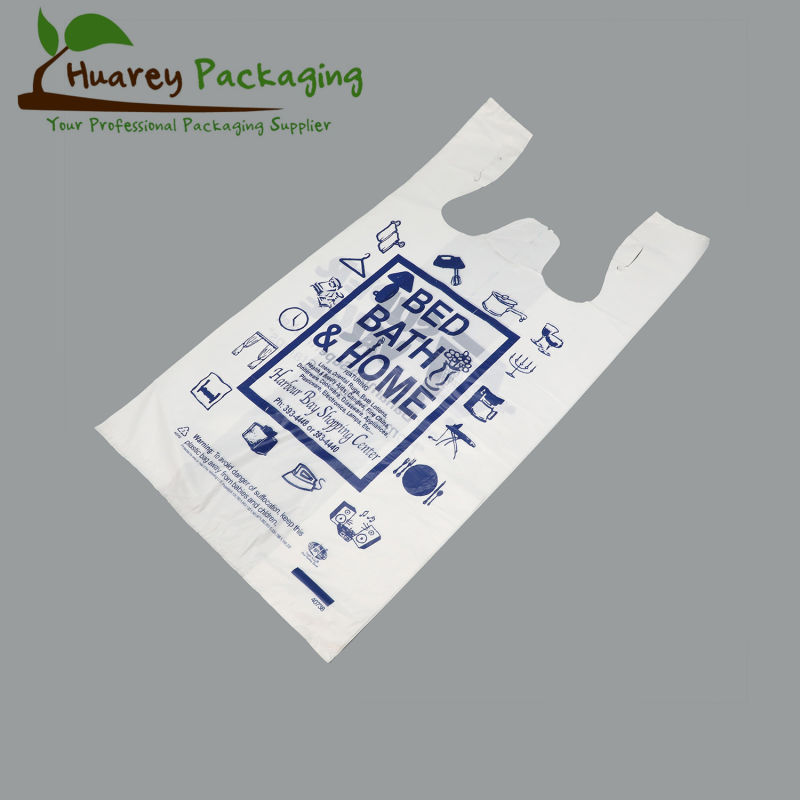 Wholesale Heavy Duty LDPE HDPE Thank You Vest Carrier Plastic Bag / T-Shirt Plastic Bag