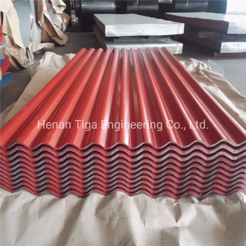 Filmed PE Corrugated Colorful Color Coated Steel Metal Roofing Sheet