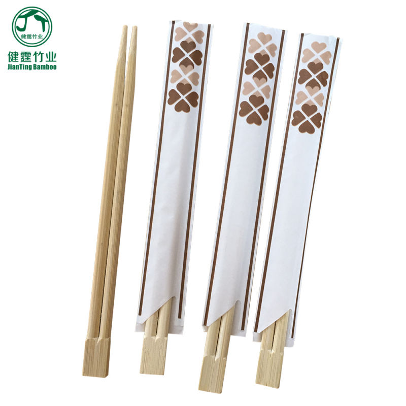 Twin Bamboo Chopstick Sushi Chopsticks Packed in Full Paper Sleeves