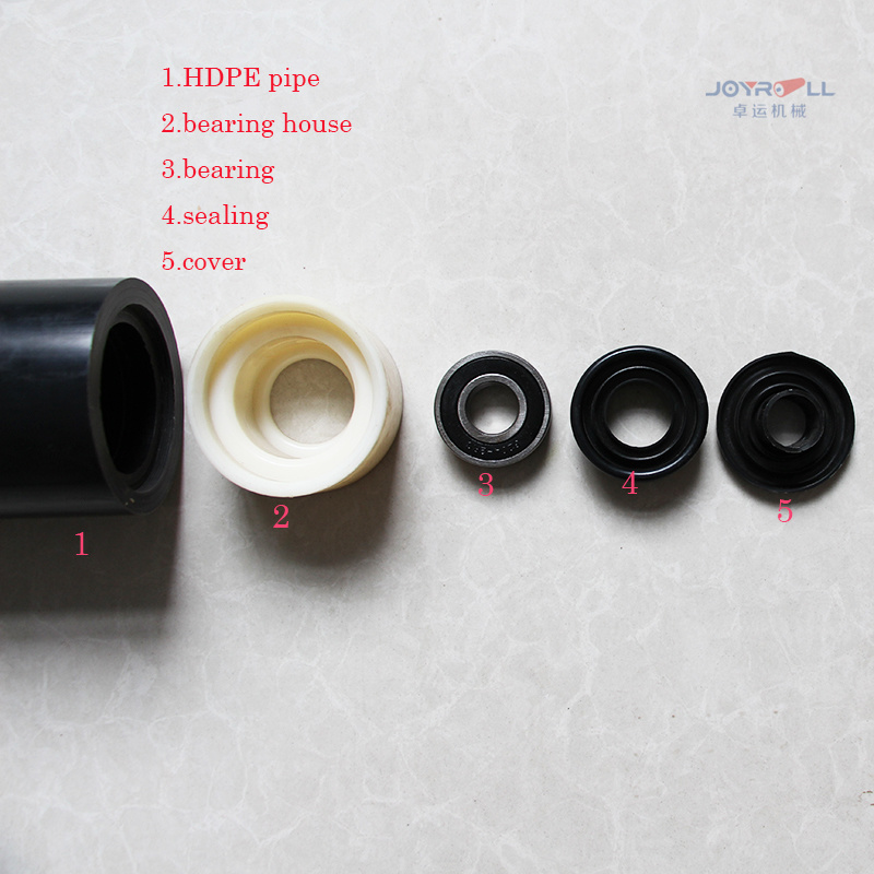 Trouble-Free UHMW-PE HDPE Plastic Roller for Belt Conveyor