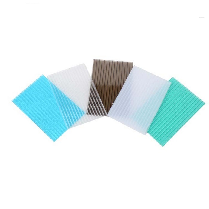 Transparent 8mm Hollow Twin Wall Polycarbonate Solar Panel Roofing Sheet