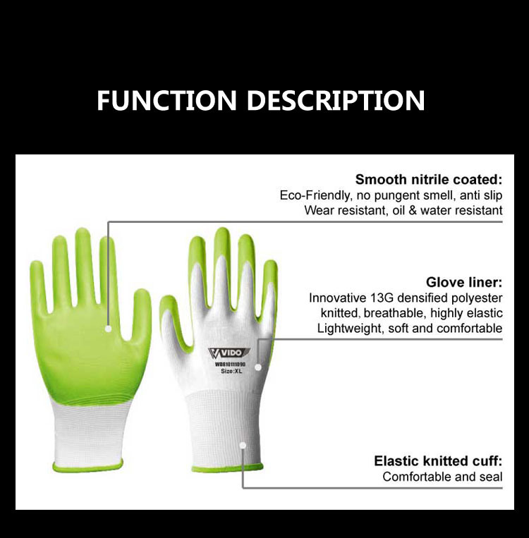 Vido Wear and Cut Resistant Impact Resistant Industrial Gloves