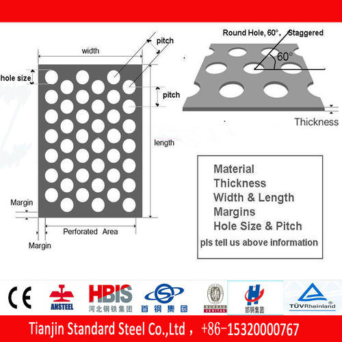 Ss Perforated Stainless Steel Sheet AISI SUS 304 316L