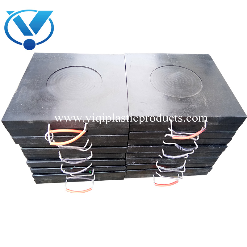 Anti Slip UHMWPE Crane Outrigger Pad / Stabilizer Pad / UHMWPE Plates