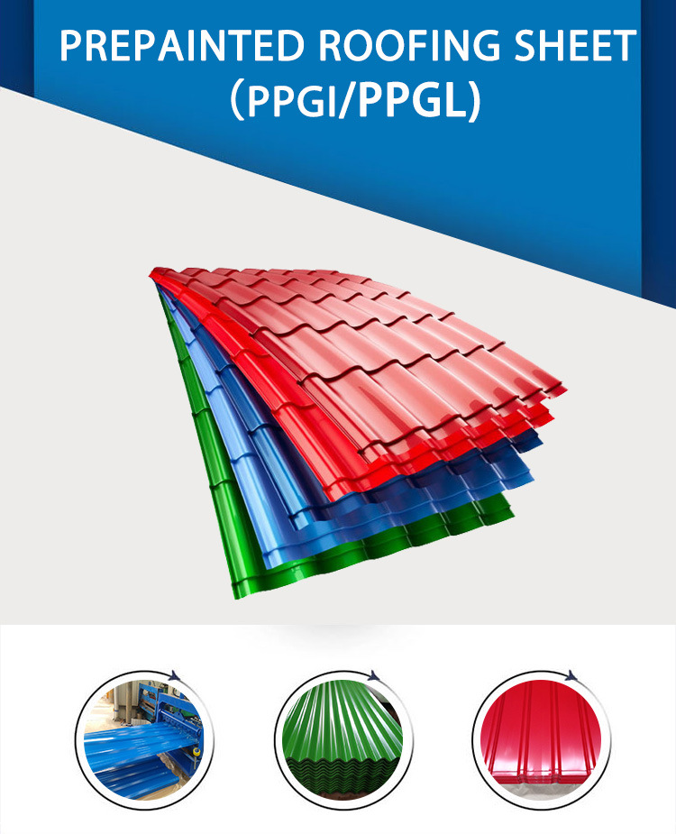 PPGI Roof Sheet Color Roofing Sheet Galvanized Corrugated Steel Sheet