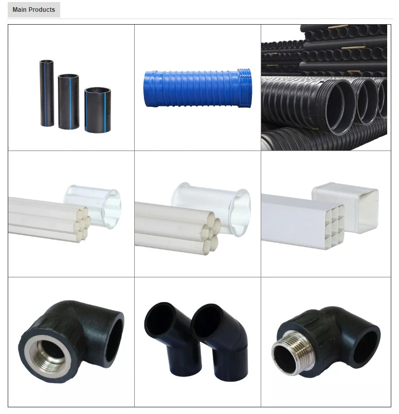 Jubo Pn8~16 High Density Polyethylene HDPE Pipe DN20mm DN315mm`DN1000mm HDPE Pipe for Water Supply