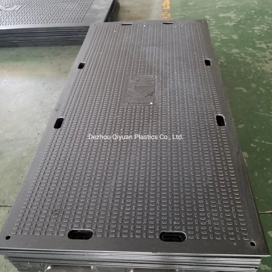 Customized Heavy Recycled UHMW-PE Plastic Duty Ground Protection Mat on Road