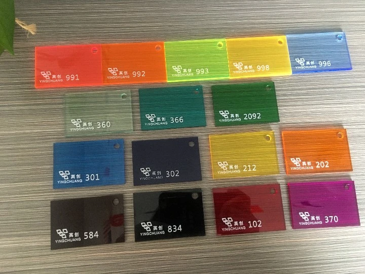 Color Clear 100% PMMA Glass Sheet Perspex Sheet 1220 X 2440mm Acrylic Sheet