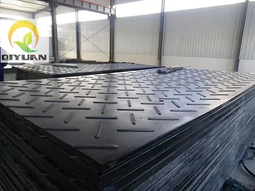 Customized Heavy Recycled UHMW-PE Plastic Duty Ground Protection Mat on Road