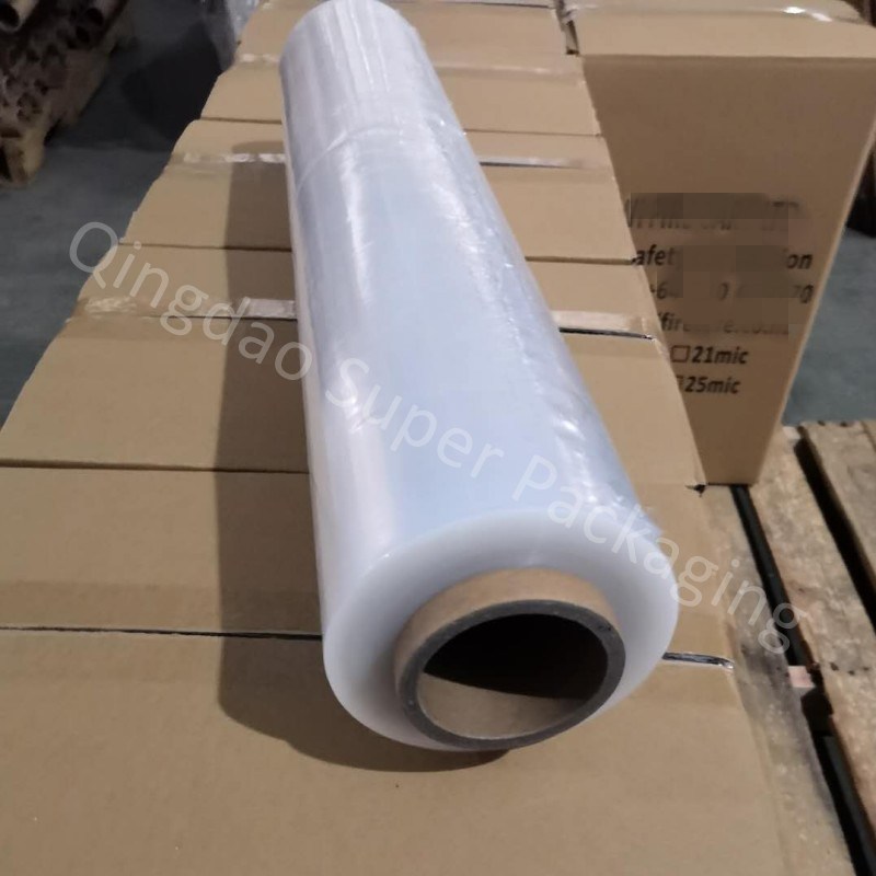 Europe Popular 17/20/23mic LLDPE Shrink Wrap Folie Stretch Film Roll