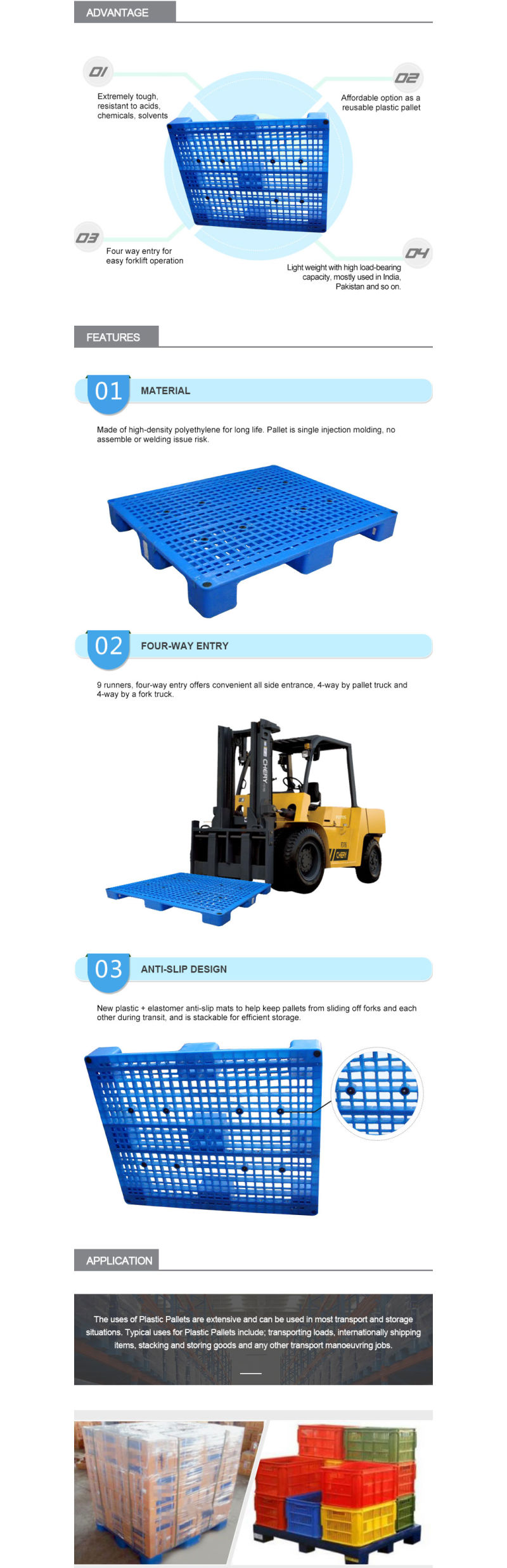 Chinese HDPE Material Plastic Pallet Assembled Plastic Pallet