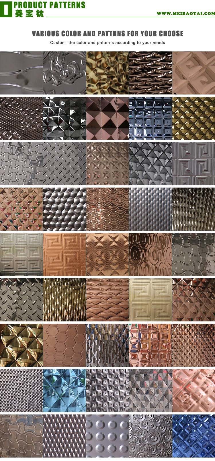 Hairline Etching Stainless Steel Sheet Color Stainless Steel Sheet Decorative Stainless Steel Sheet
