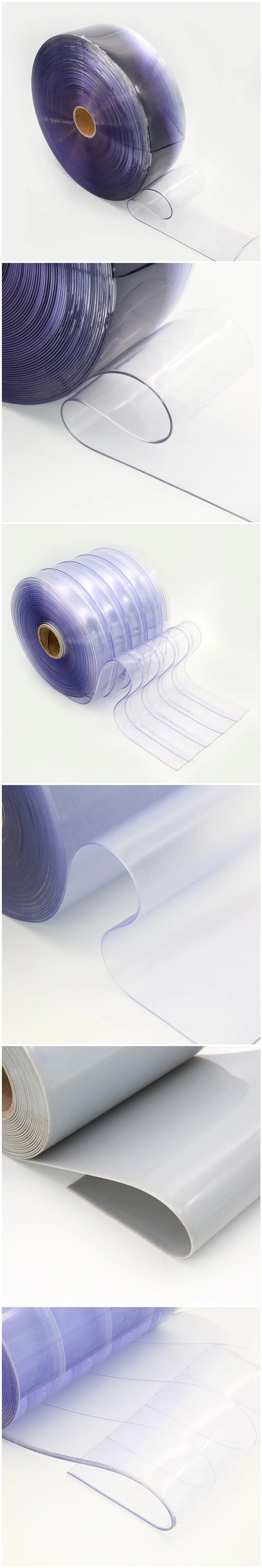 Hellblaue, extrem klare, starre PVC-Kunststofffolie