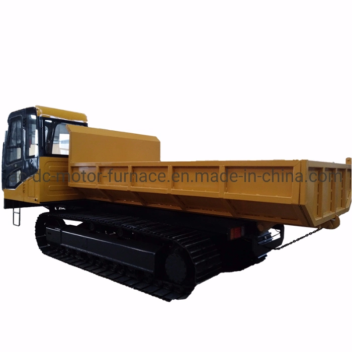 Source Factory of Crawler Transport Chain Rail Car Tipper Car in Swampy Snow Forest Land