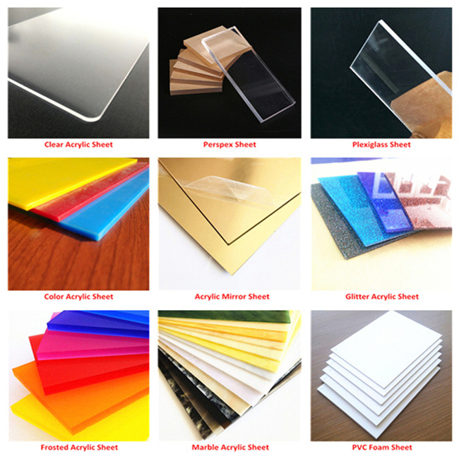 Red Yellow Blue Black Green Transparent Colored Plexiglass Sheets