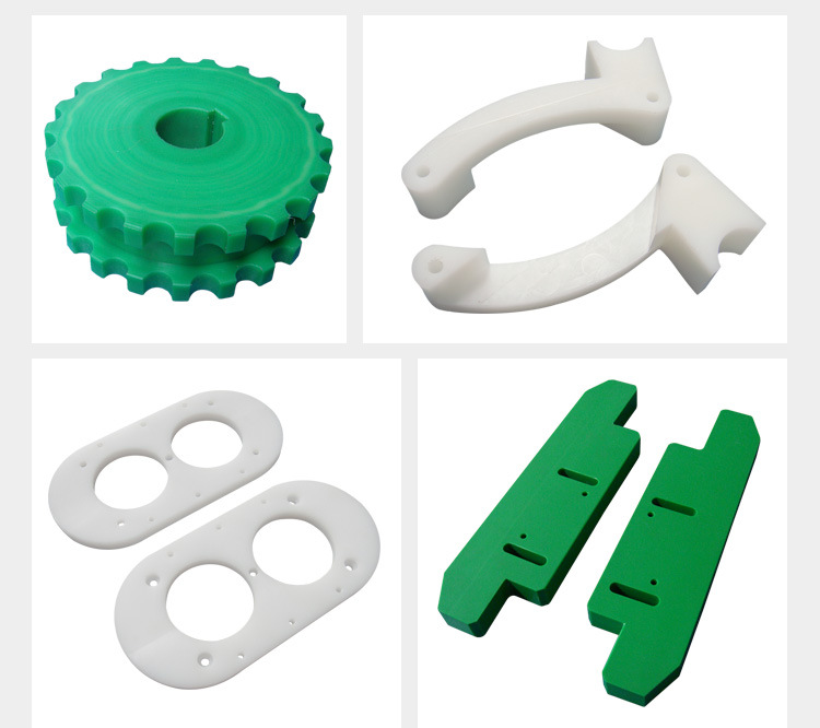 Engineering Plastic UHMW-PE Support Made by CNC Milling