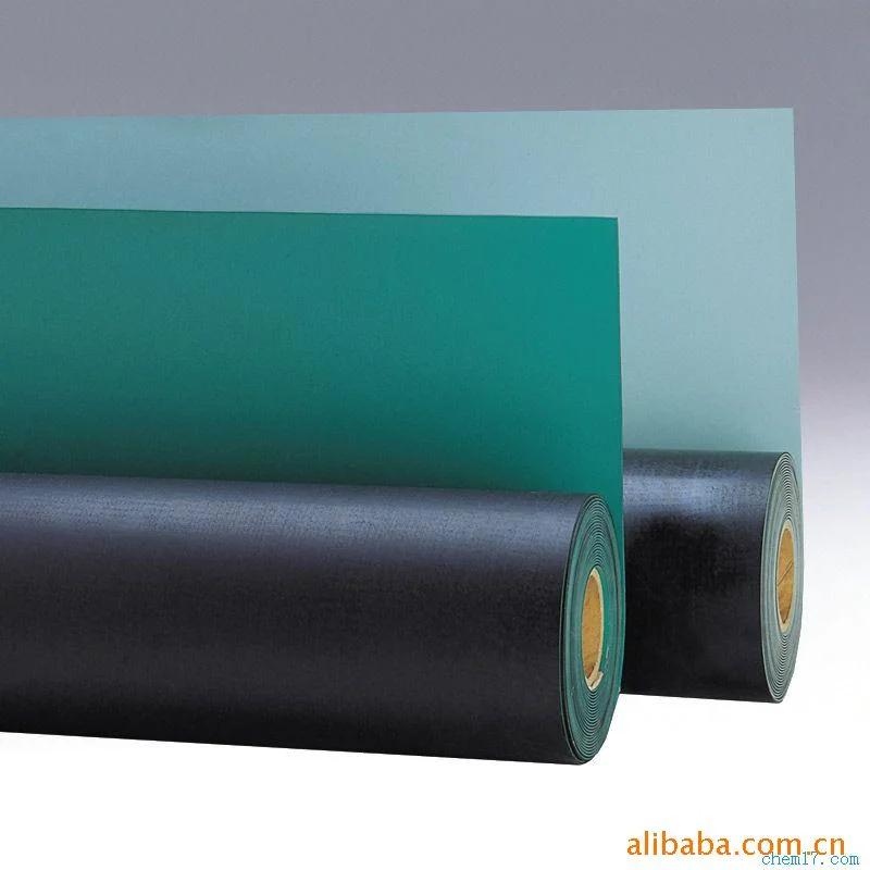 High Quality ESD Rubber Sheet, Antistatic Rubber Sheet with Green, Blue, Grey, Black Color