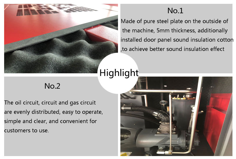 8 Bar 380V 50Hz 75kw 100HP Industrial Fixed Speed Screw Air-Compressor for Laser Cutting