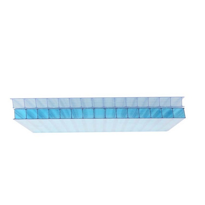 Transparent 8mm Hollow Twin Wall Polycarbonate Solar Panel Roofing Sheet