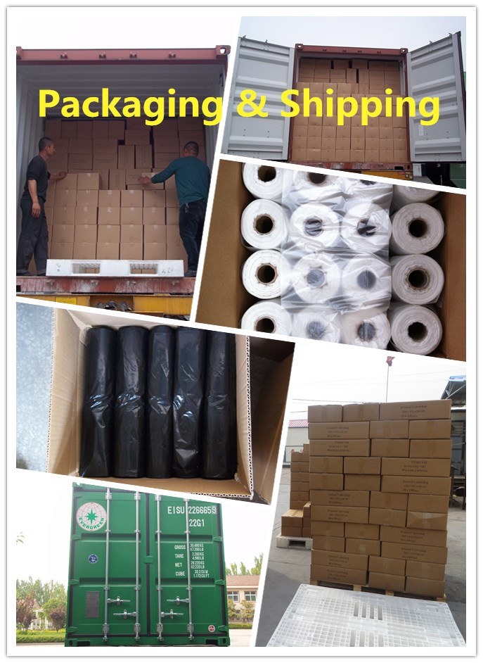White HDPE LDPE Flat Roll Plastic Bag for Supermarket