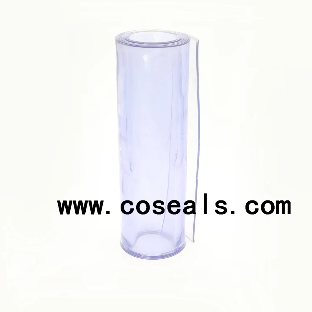 Hellblaue, extrem klare, starre PVC-Kunststofffolie