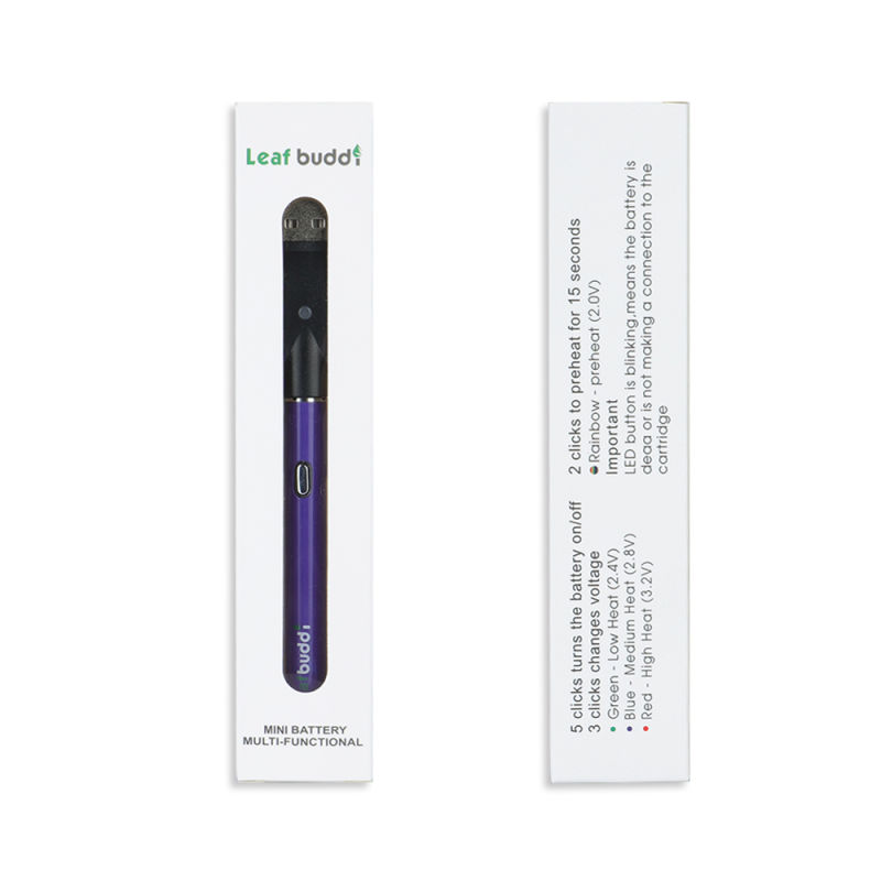 Slim Variable Voltage Leaf Buddi Mini Vape Pen Battery