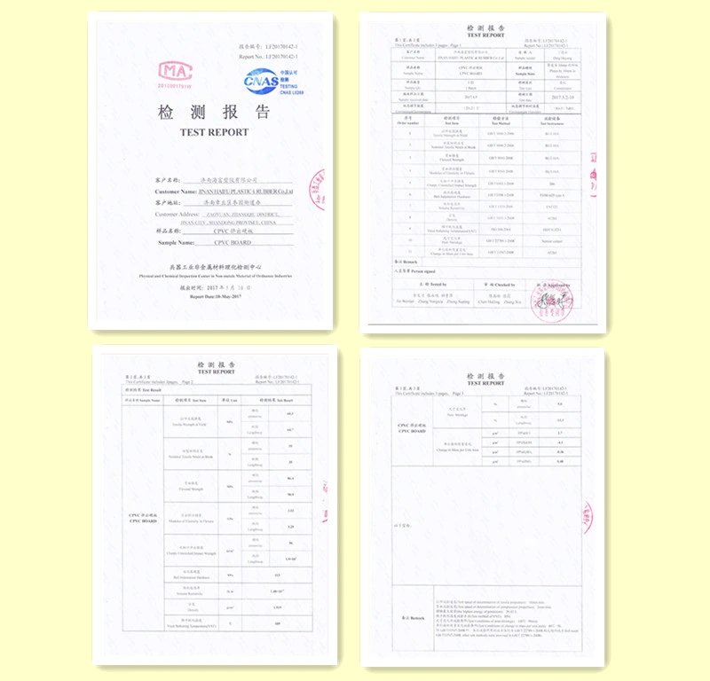 Ht PVC Rigid Sheet CPVC Rigid Sheet