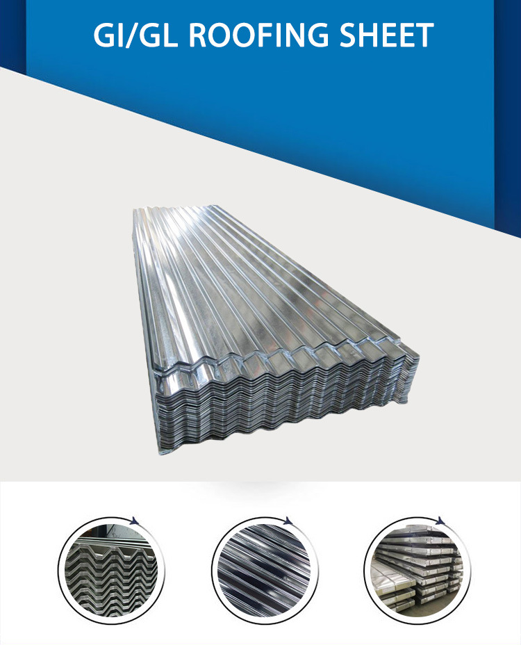 Zinc Coated Galvalume Corrugated Sheet Gi Roofing Panel Sheet