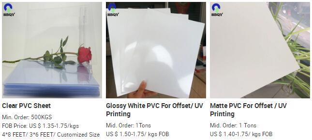 Frosted PVC Sheet Yellow Matte Finish PVC Rigid Sheets