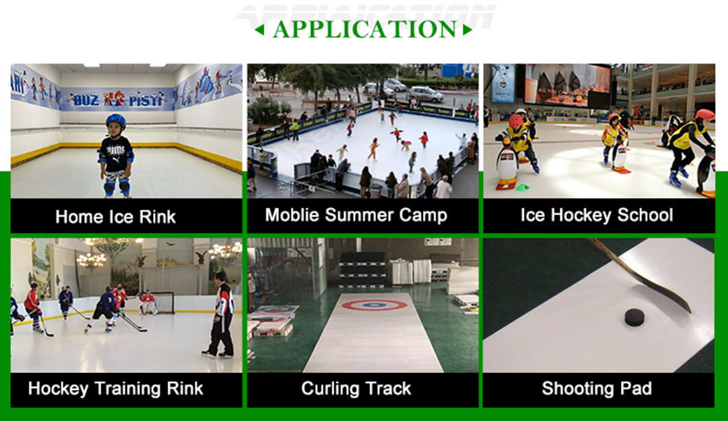 Mobile Ice Rink Synthetic Ice Rink Smooth Surface Ice Skating Floor Panels