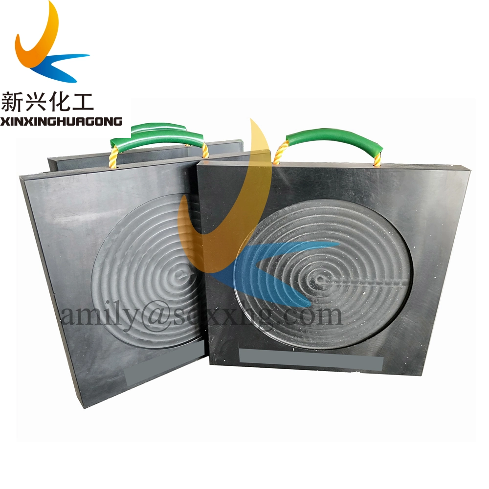 Engineer Plastic UHMWPE Crane Cribbing Plate, Crane Pads, Crane Leg Support Pads