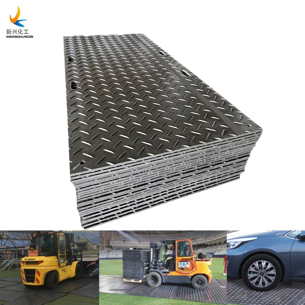 China Heavy Duty HDPE Polyethylene Temporary Plastic Trackway Access Panel Ground Protection Mats