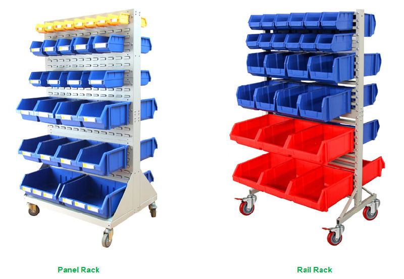 Virgin High-Density Plastic Storage Shelf Bins for Parts