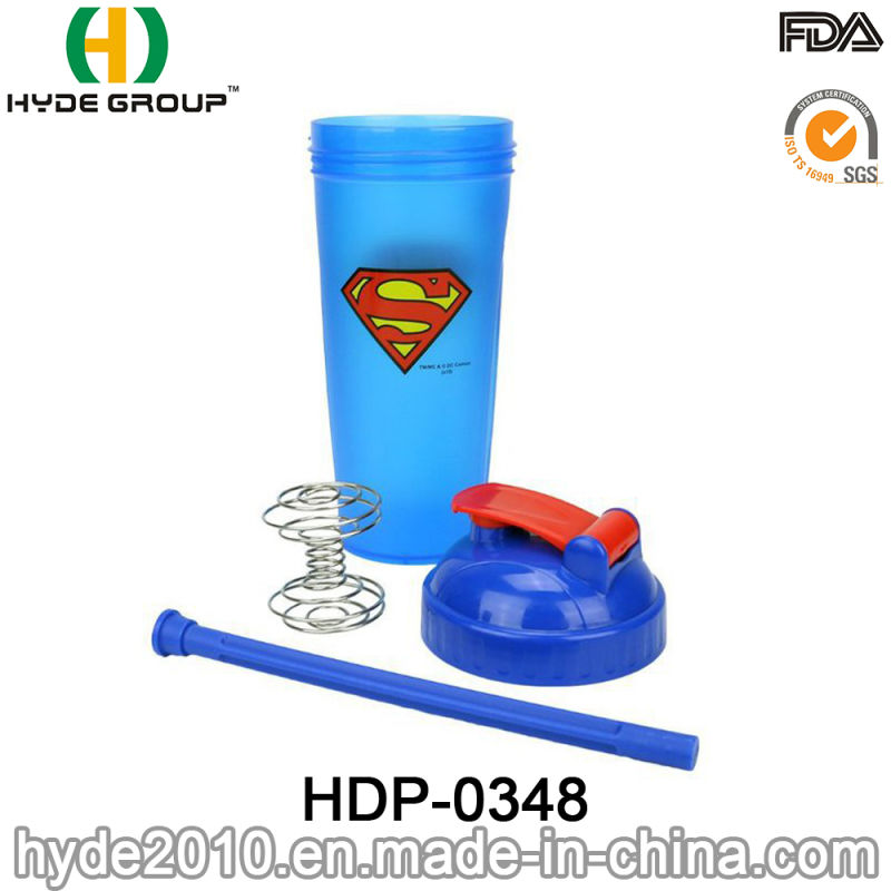 700ml BPA Free Plastic Shaker, Plastic Shaker Bottles with Actionrod (HDP-0348)