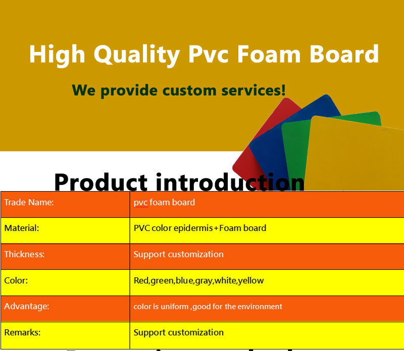 High Density Construction Material Plastic PVC Foam Board