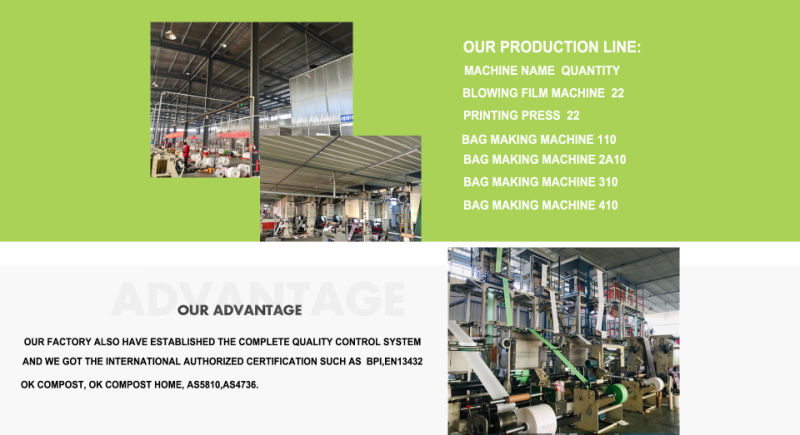 100% Compostable Biodegradable HDPE/LDPE Plastic T-Shirt Carrier Shopping Bag